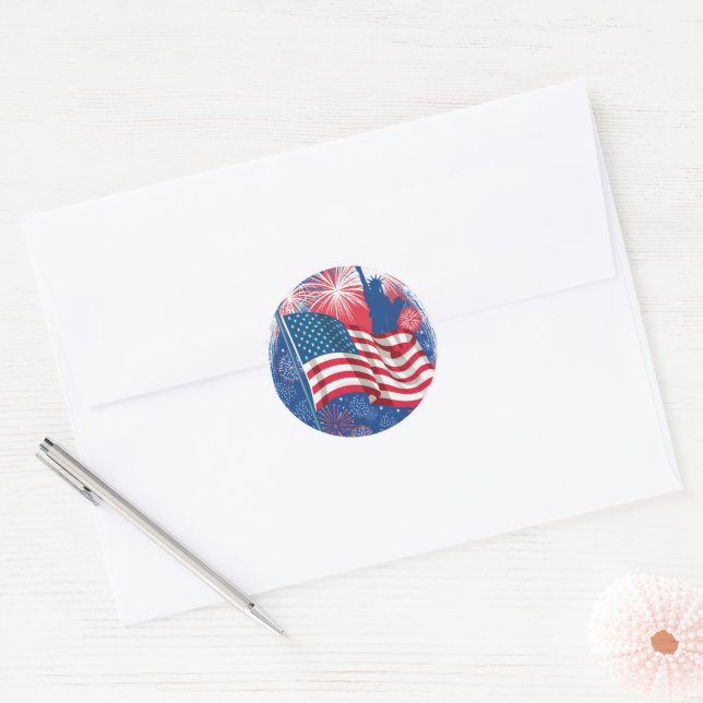Happy 4th of July Sticker (Envelope)