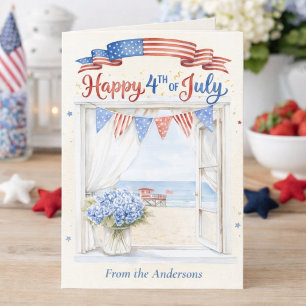Happy 4th of July Summer Holiday Independence Day Card