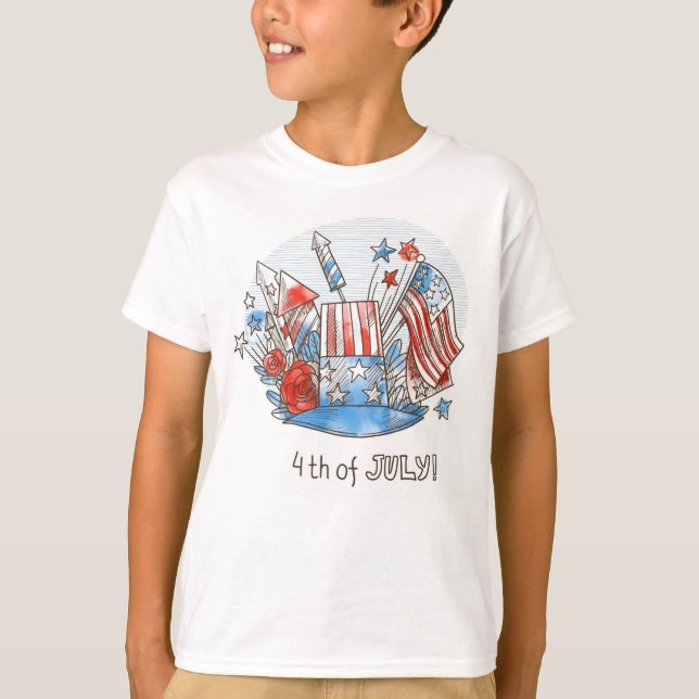 Happy 4th of July   T-Shirt (Front)