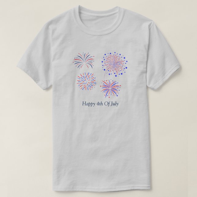 Happy 4th Of July T-Shirt (Design Front)