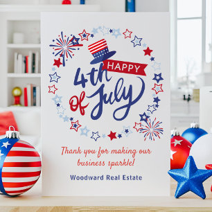 Happy 4th of July   Thank you Business Budget Card