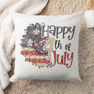 Happy 4th of July Throw Pillow