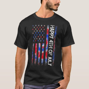Happy 4th Of July Tie Dye American Flag Us Indepen T-Shirt