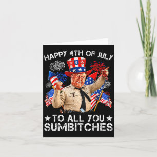 Happy 4th Of July To Crazy Friends Patriotic Women Card