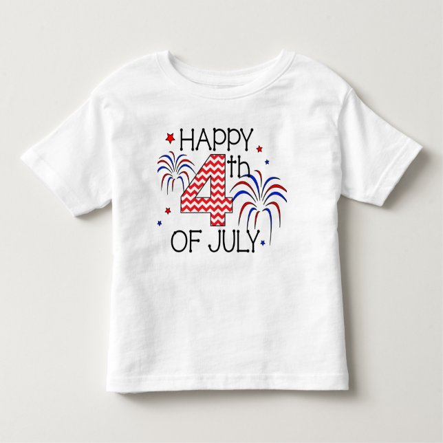 Happy 4th Of July Toddler T-Shirt (Front)