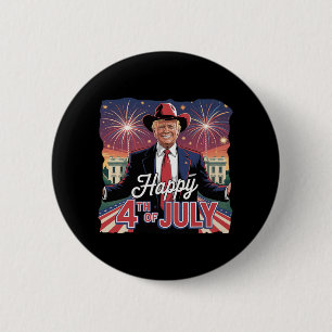 Happy 4th Of July Trump Independence Day  6 Cm Round Badge