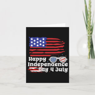 Happy 4th Of July United States Flag Happy Indepen Card