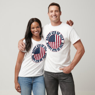 Happy 4th Of July US Flag America Independence Day T-Shirt