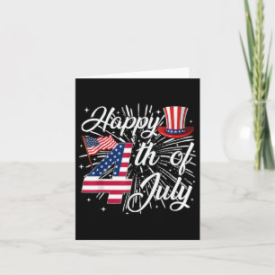 Happy 4th Of July Us Flag American 4th Of July Ind Card