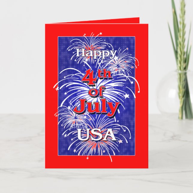 Happy 4th of July USA Card (Front)