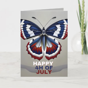 Happy 4th of July, Vintage Design, Butterfly, Thank You Card