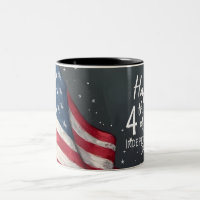 Happy 4th of July Vintage Flag Illustration Art
