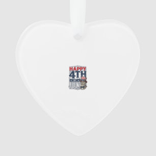 Happy 4th of July Vintage Patriotic Shirt Design_1 Ornament
