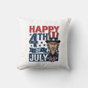 Happy 4th Of July Vintage Patriotic Uncle Shirt_1 Cushion