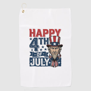Happy 4th Of July Vintage Patriotic Uncle Shirt_1 Golf Towel