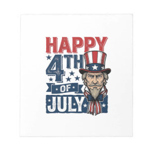 Happy 4th Of July Vintage Patriotic Uncle Shirt_1 Notepad