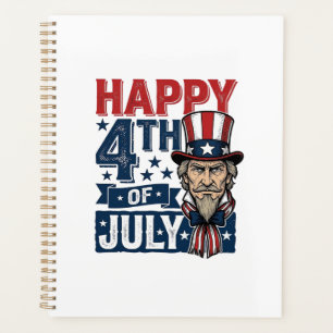 Happy 4th Of July Vintage Patriotic Uncle Shirt_1 Planner