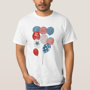 Happy 4th of July watercolor balloons T-Shirt