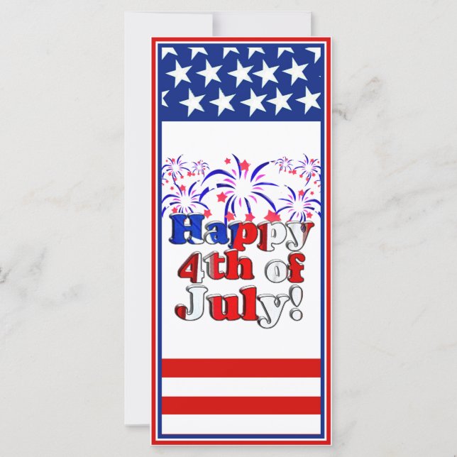 Happy 4th of July with Fireworks (Front)