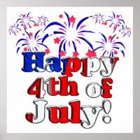 Happy 4th of July with Fireworks