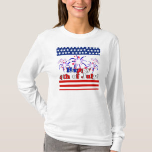 Happy 4th of July with Fireworks T-Shirt