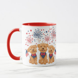 Happy 4th Of July Yorkie Dogs Mug