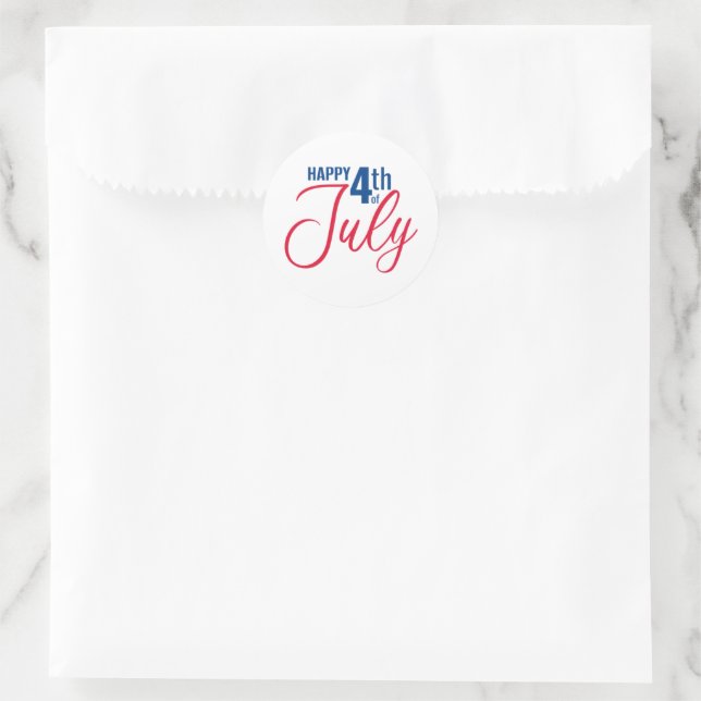 Happy 4th Stickers Seals (Bag)