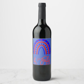 HAPPY 4TH T-Shirt Wine Label