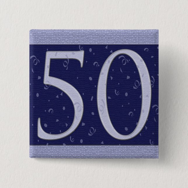 Happy 50 Birthday Button (Front)