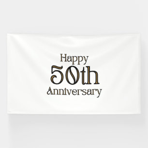 Happy 50th Anniversary 6x10 Vinyl Banner