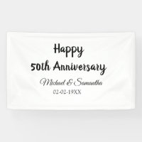 Happy 50th anniversary add couple name date weddin