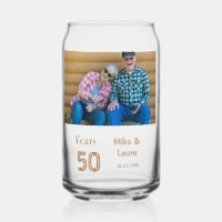 Happy 50th anniversary add couple name date weddin