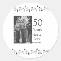 Happy 50th anniversary add couple name date weddin