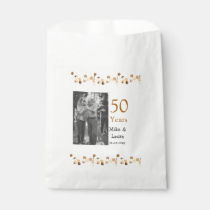 Happy 50th anniversary add couple name date weddin favour bags