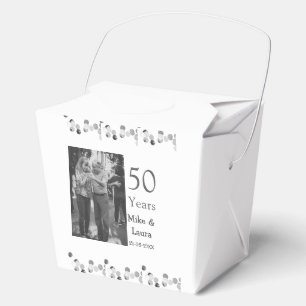 Happy 50th anniversary add couple name date weddin favour box