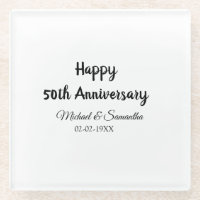 Happy 50th anniversary add couple name date weddin