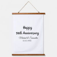 Happy 50th anniversary add couple name date weddin