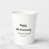 Happy 50th anniversary add couple name date weddin