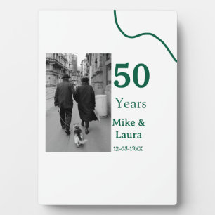 Happy 50th anniversary add couple name date weddin plaque