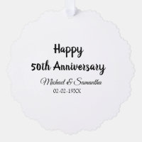 Happy 50th anniversary add couple name date weddin