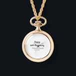 Happy 50th anniversary add couple name date weddin watch<br><div class="desc">design</div>