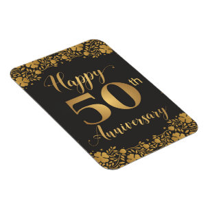 Happy 50th Anniversary Golden Wedding Jublilee Magnet