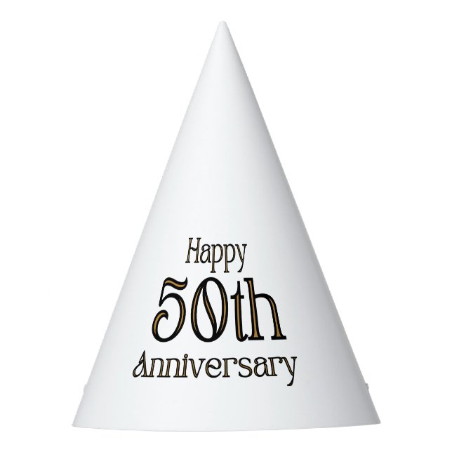 Happy 50th Anniversary Party Hat (Front)