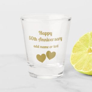 Happy 50th Anniversary Shot Glass