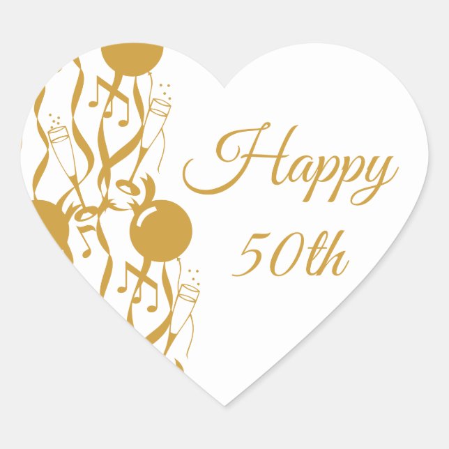 Happy 50th Anniversary Stickers (Front)