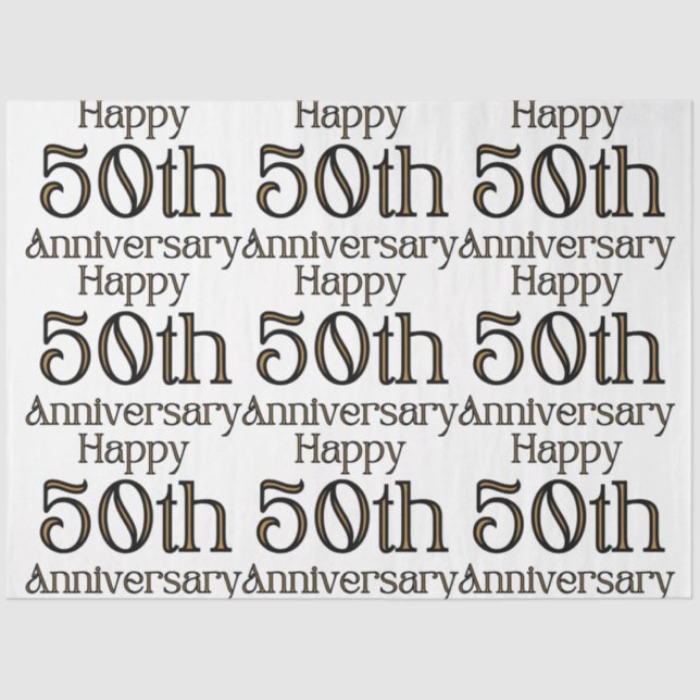 Happy 50th Anniversary Tissue Paper (Front)