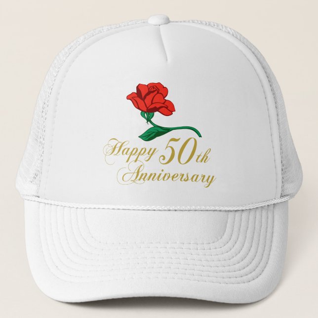Happy 50th Anniversary Trucker Hat (Front)