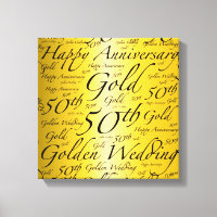 Happy 50th Anniversary Word Art Graphic
