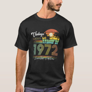 Happy 50Th Birthday 50 Years Old Vintage January 1 T-Shirt