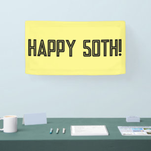 HAPPY 50TH BIRTHDAY BANNER